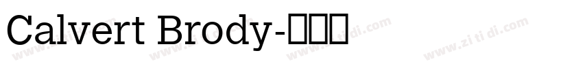 Calvert Brody字体转换